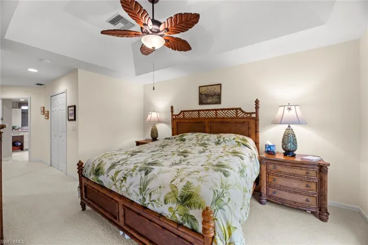 Tray ceiling in primary suite