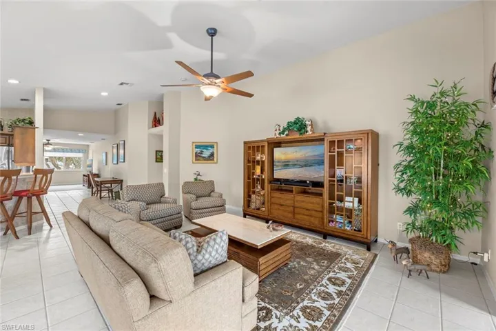 Spacious area for a full-size entertainment wall!
