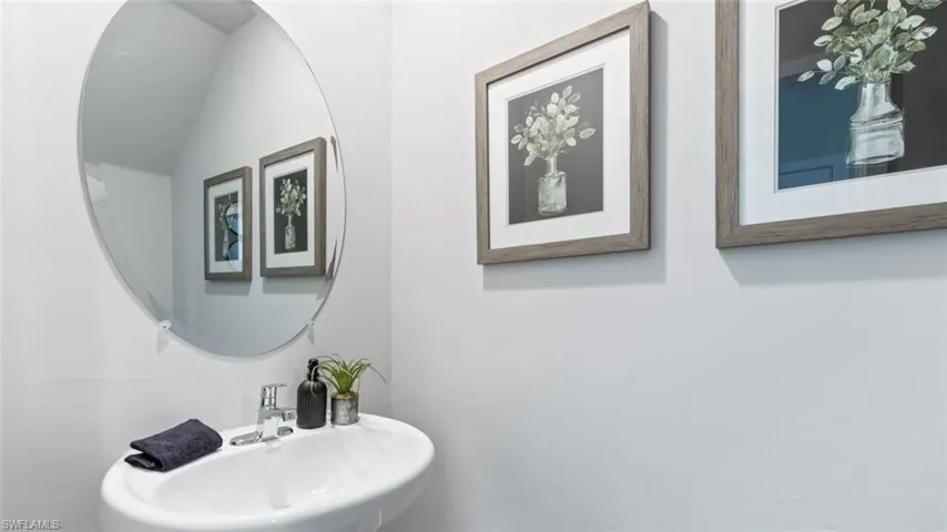 Model home. Bathroom with a sink
