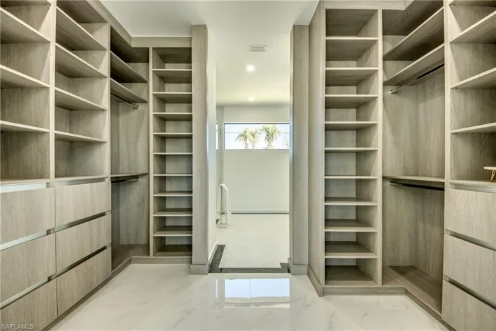 View of walk in closet