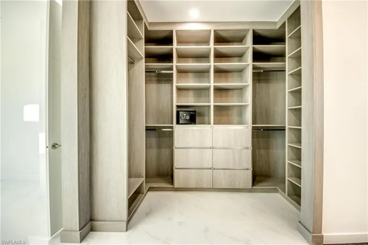 View of walk in closet