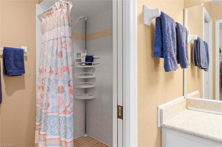 Shower in primary bathroom.