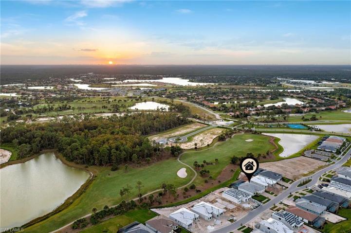 Twilight ariel shot of home and property.  Beautiful SW exposure