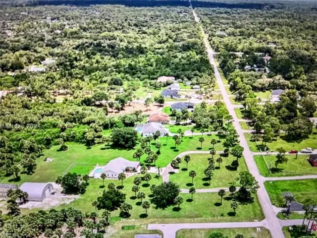 Aerial view of residential area