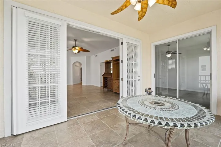 Your lanai has french doors that you can close for privacy or leave open for more living space.
