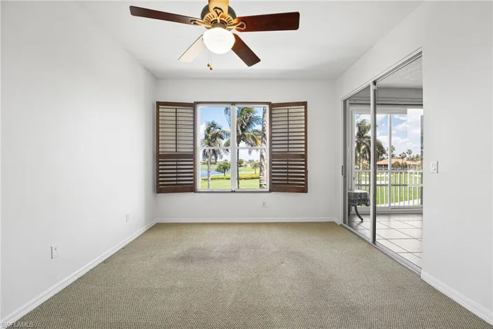 Stunning views of the lakes and golf course from your primary suite and access to your lanai.