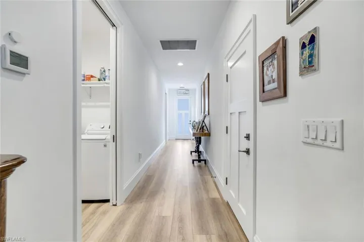 Formal foyer light wood-type flooring