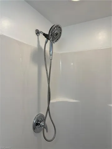 Bathroom view of a shower