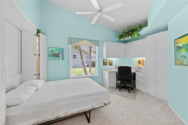 Den with the murphy bed folded down