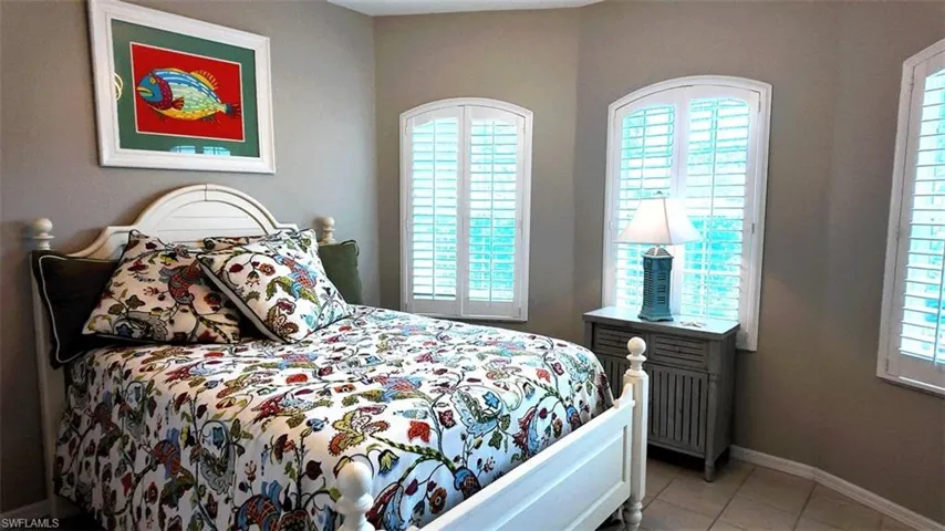Bedroom in front of home with morning light