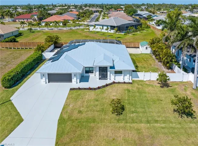 Bird's eye view with a residential view