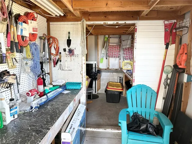 Workshop and storage room