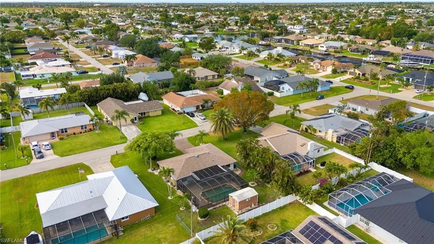 Aerial view with a residential view
