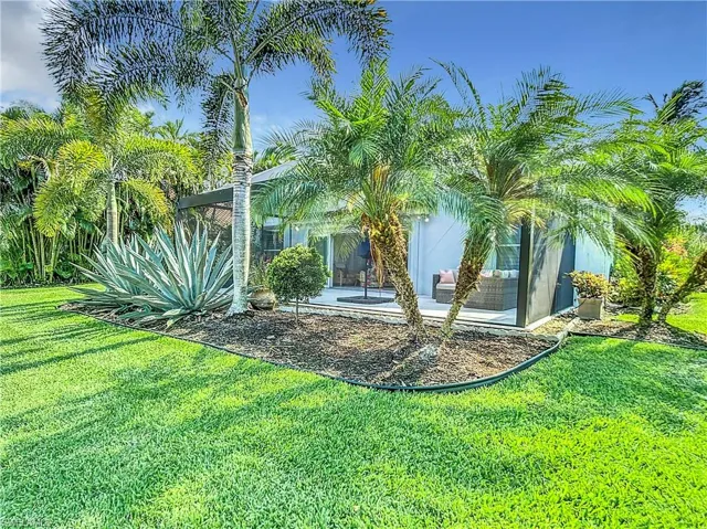 Back yard with lake view