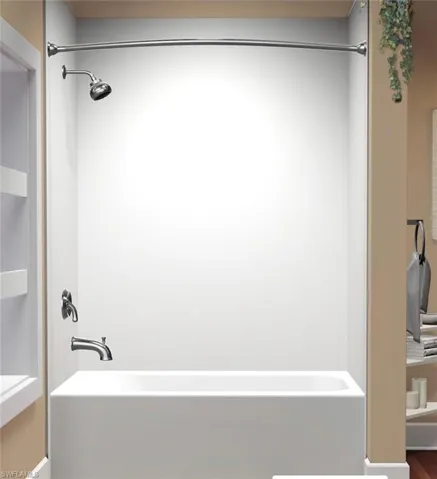 Full bath with bathing tub / shower combination
