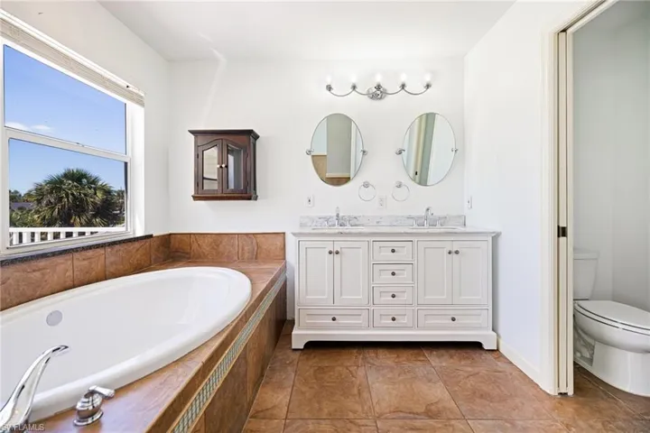 Master bath with double vanity