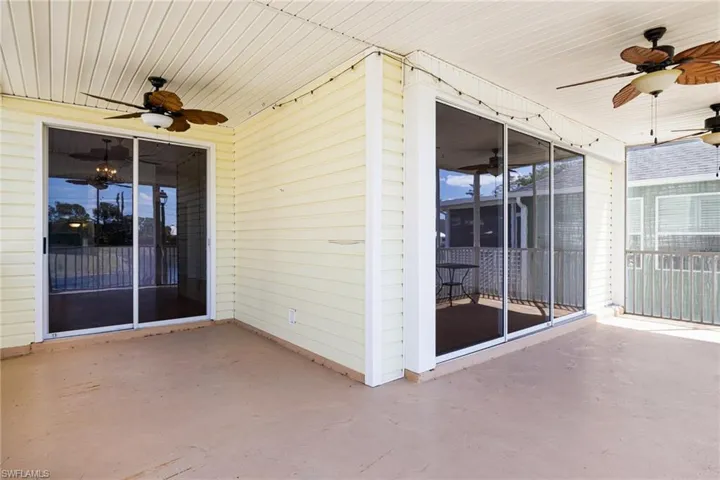 Oversized lanai off living area.