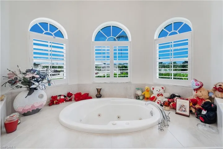 Bathroom with a whirlpool tub