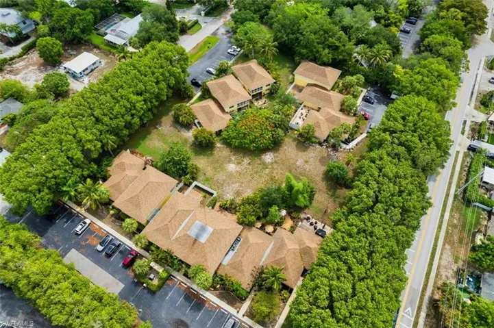 Aerial view of residential area