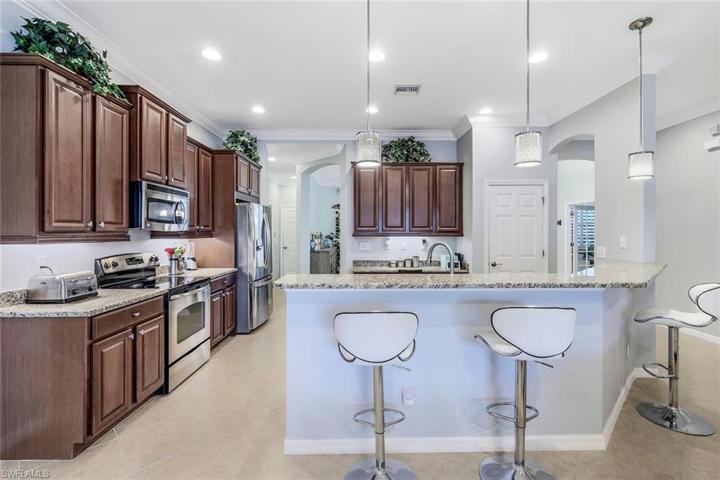 kitchen with bar seating