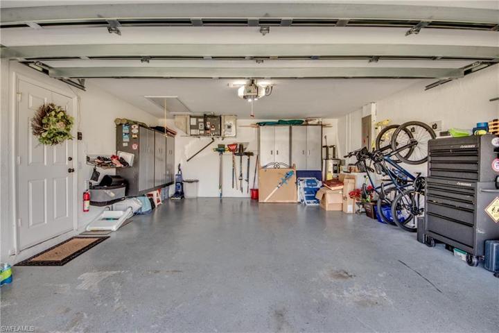 Extended garage with built in shelving!
