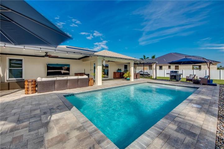 View of the back patio and the pool!