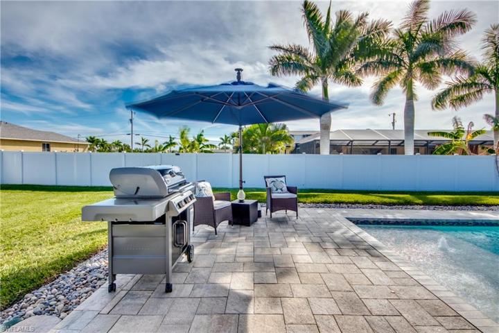 Plenty of room on the patio - design and build your dream outdoor kitchen or enjoy the privacy of a backyard retreat!