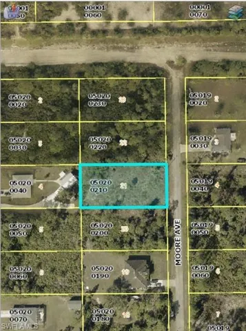 Map / location with property boundaries highlighted