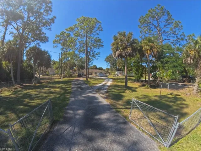 Driveway and fencing