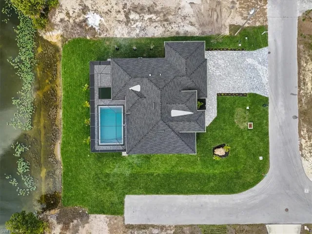 View from above of property