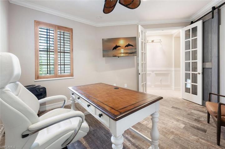 Den/Office. Glass French Doors.