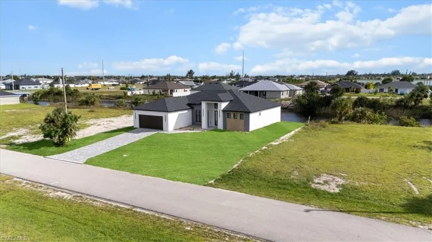 Aerial view of residential area