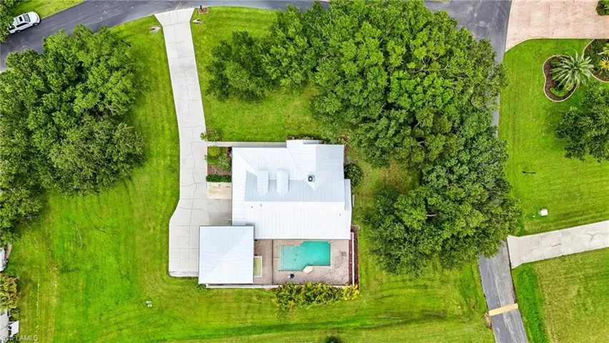 Bird's eye view of a pool