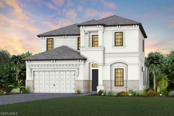 Brixton Grande front exterior rendering - FM2 with stone
