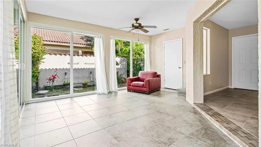Beautiful Den w/ Large sliders/windows