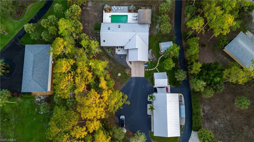 Bird's eye view of a pool
