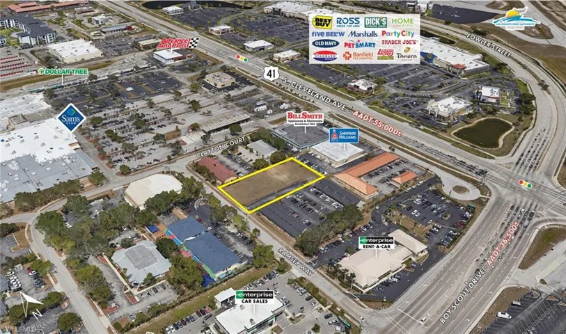 Map / location with property parcel outlined