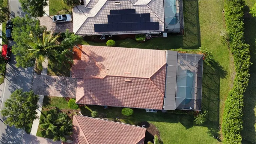 Birds eye view of property