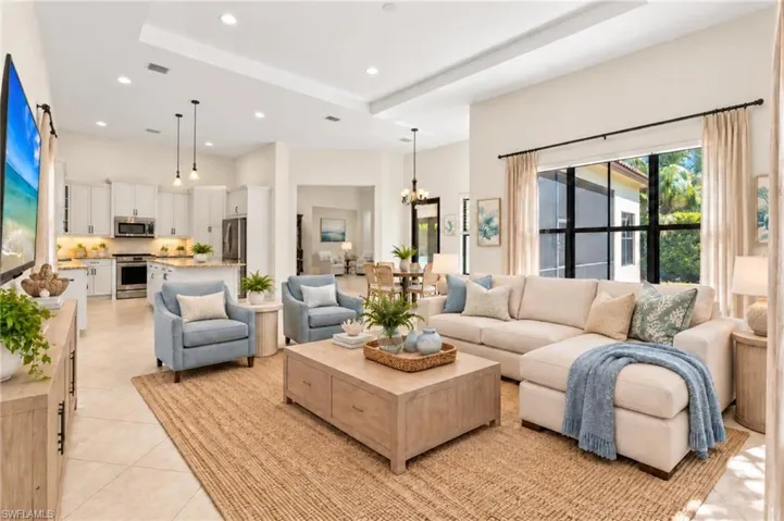 Kitchen/Living Room Virtually Staged