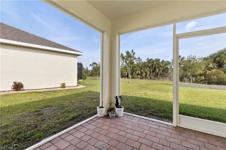 large backyard with no neighbors directly behind you