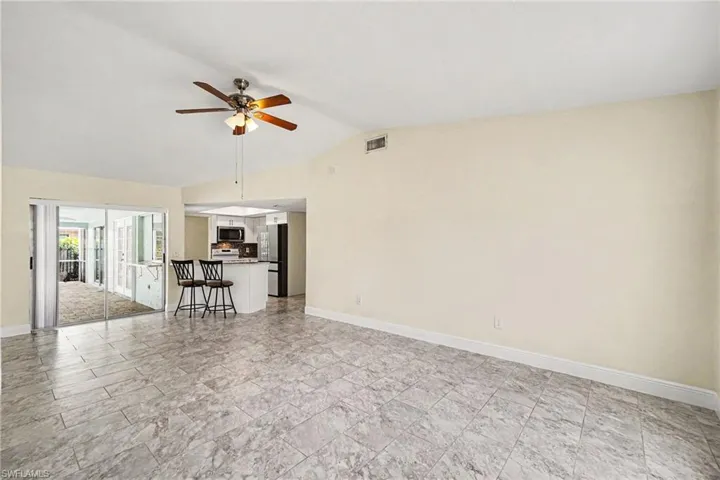 Family room, adjacent to the kitchen