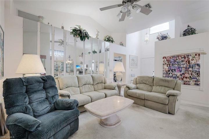 Vaulted ceilings throughout main living area.