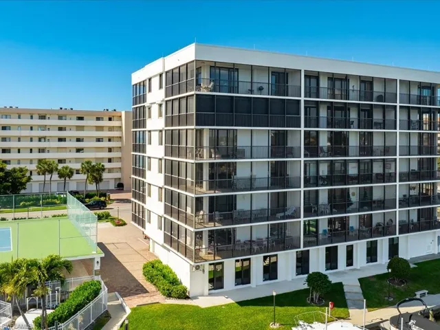 View of rear of condominium building (east side of building)
