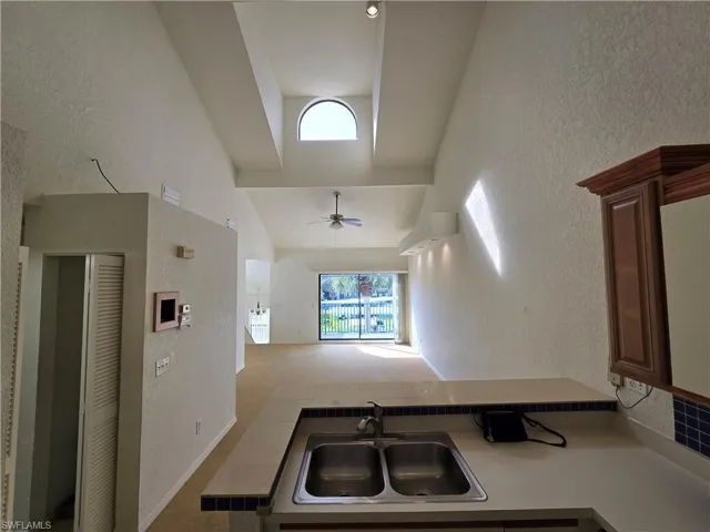 Kitchen with view into livingroom