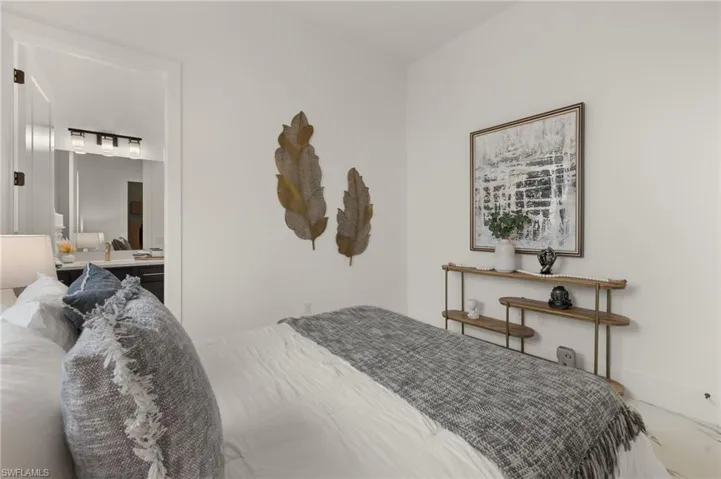 Bedroom with baseboards