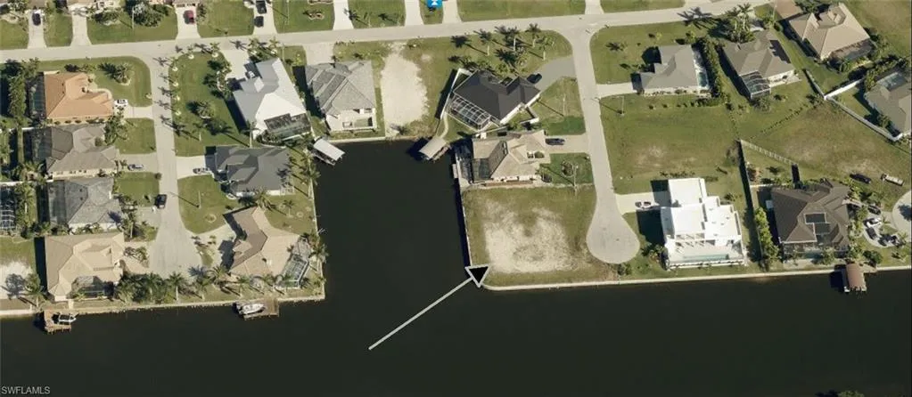 Aerial view of property and surrounding area, looking East.