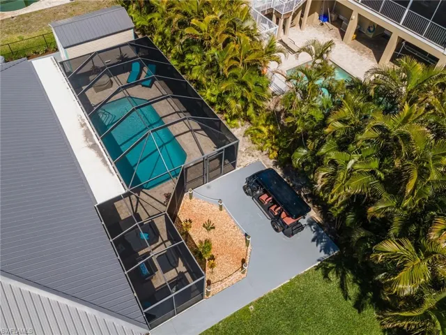 Bird's eye view of a pool