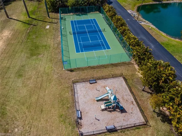 Drone / aerial view of a large body of water