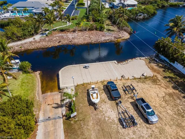 Drone / aerial view of a nearby body of water