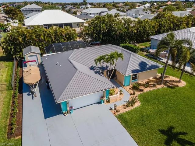 Aerial view of residential area